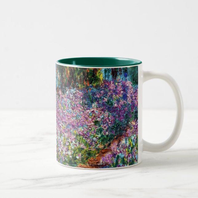 Claude Monet: Irises in Monet's Garden Two-Tone Coffee Mug (Right)