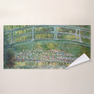 Claude Monet Japanese Bridge Water Lily Art Bath Towel