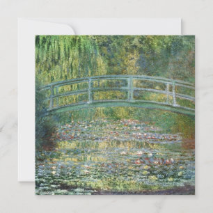 Claude Monet Japanese Bridge Water Lily Art Card