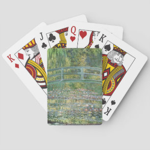 Claude Monet Japanese Bridge Water Lily Art Playing Cards