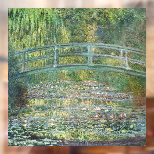 Claude Monet Japanese Bridge Water Lily Art Window Cling