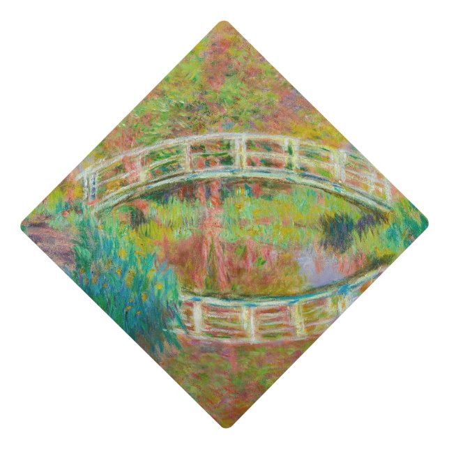 Claude Monet - Japanese Footbridge, Giverny Graduation Cap Topper (Front)