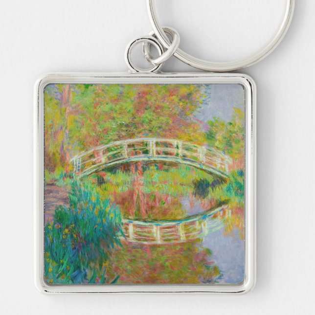 Claude Monet - Japanese Footbridge, Giverny Keychain (Front)
