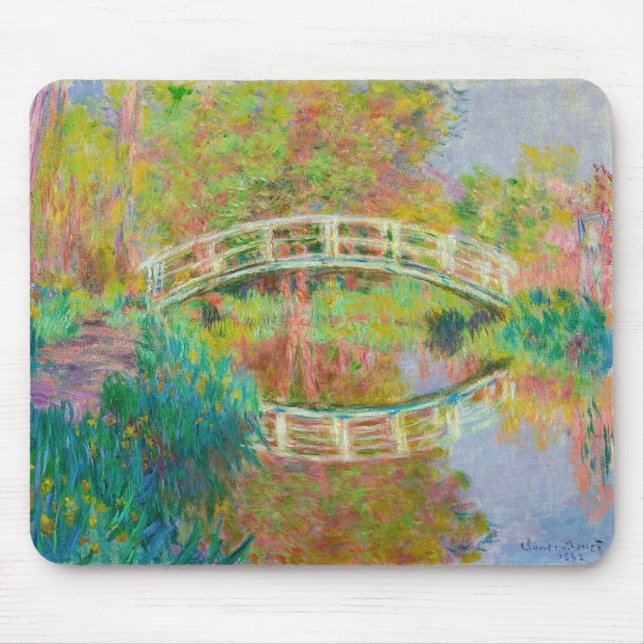 Claude Monet - Japanese Footbridge, Giverny Mouse Pad (Front)