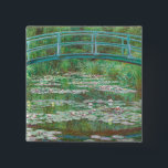 Claude Monet Japanese Footbridge. Impressionism 2 Inch Square Button<br><div class="desc">Claude Monet "Japanese Footbridge" button.</div>