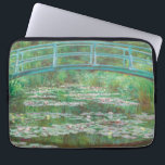 Claude Monet Japanese Footbridge. Impressionism Laptop Sleeve<br><div class="desc">Claude Monet "Japanese Footbridge" computer sleeve. Summer greenery water nature impressionism art</div>