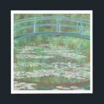 Claude Monet Japanese Footbridge. Impressionism  Napkin<br><div class="desc">Claude Monet "Japanese Footbridge" napkin. Summer water lily nature impressionism.</div>