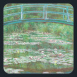 Claude Monet Japanese Footbridge. Impressionism Square Sticker<br><div class="desc">Claude Monet "Japanese Footbridge" sticker.</div>