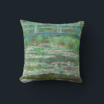 Claude Monet Japanese Footbridge. Impressionism Throw Pillow<br><div class="desc">Claude Monet "Japanese Footbridge" throw pillow. Impressionism art.</div>