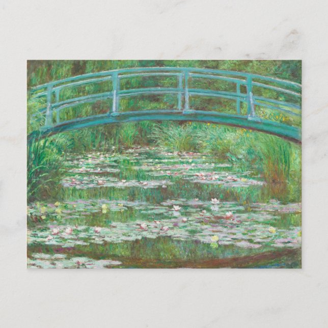 Claude Monet Japanese Footbridge. Impressionist  Postcard (Front)
