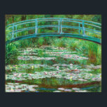 Claude Monet: Japanese Footbridge Poster<br><div class="desc">Claude Monet was a founder of French impressionist painting, and the most consistent and prolific practitioner of the movement's philosophy of expressing one's perceptions before nature, especially as applied to plein-air landscape painting. The footbridge in Claude Monet’s painting actually existed in his Giverny garden. Although a simple structure, it is...</div>