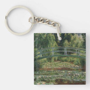 Claude Monet Japanese Footbridge & Water Lily Pool Keychain