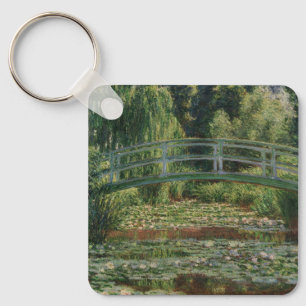 Claude Monet Japanese Footbridge & Water Lily Pool Keychain