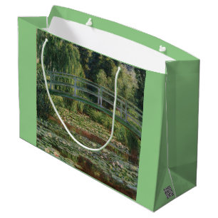 Claude Monet Japanese Footbridge & Water Lily Pool Large Gift Bag