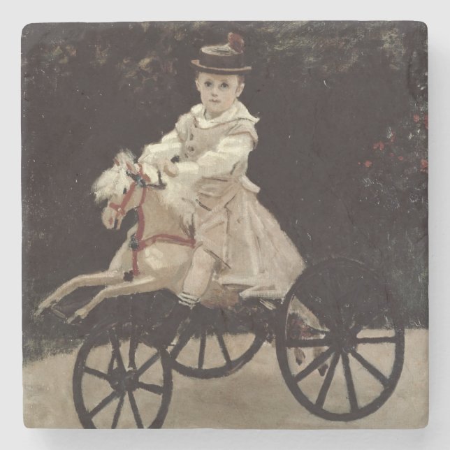 Claude Monet | Jean Monet on his Hobby Horse, 1872 Stone Coaster (Front)