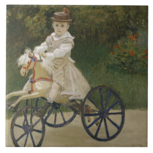 Claude Monet - Jean Monet on his Hobby Horse Tile