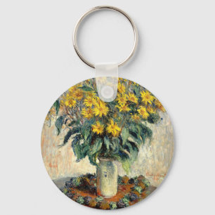 Claude Monet Jerusalem Artichoke Flowers 1880 Keychain