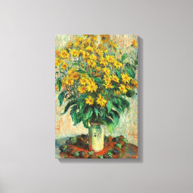 Claude Monet - Jerusalem Artichoke Flowers Canvas Print (Front)