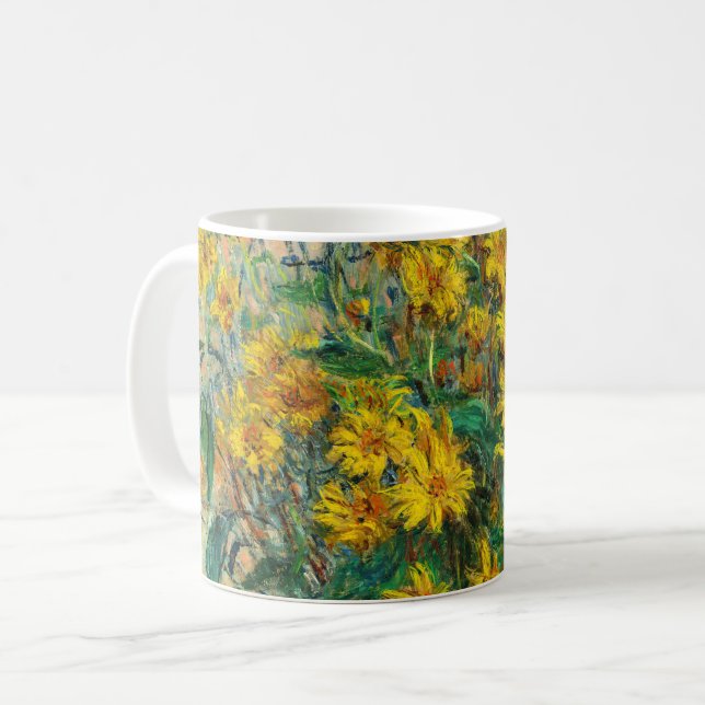 Claude Monet - Jerusalem Artichoke Flowers Coffee Mug (Front Left)