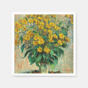 Claude Monet - Jerusalem Artichoke Flowers Napkin
