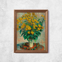Claude Monet Jerusalem Artichoke Flowers Old Art