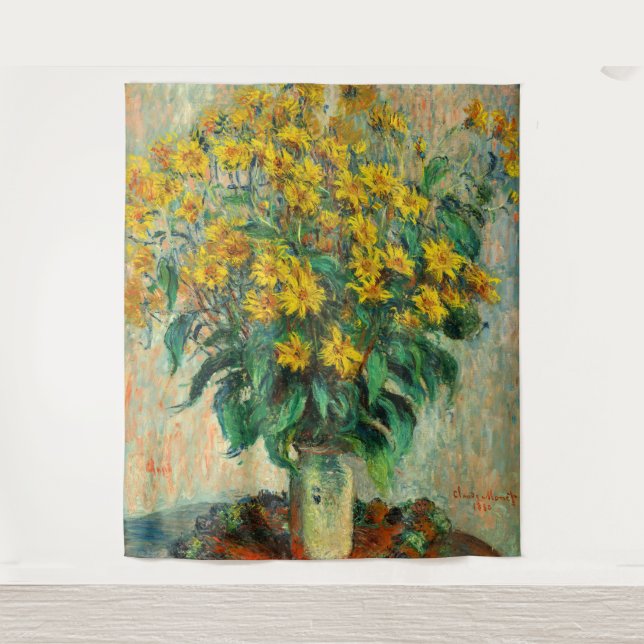 Claude Monet - Jerusalem Artichoke Flowers Tapestry (Front)