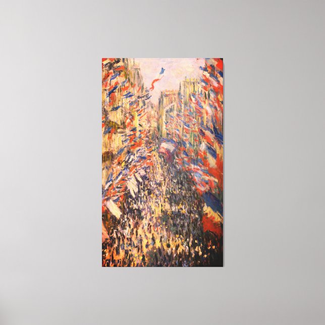 Claude Monet - La rue Montorgueil à Paris - Canvas Print (Front)