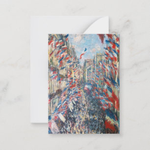 Claude Monet - La Rue Montorgueil - Paris Card