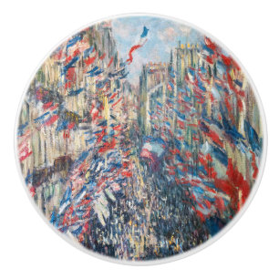 Claude Monet - La Rue Montorgueil - Paris Ceramic Knob