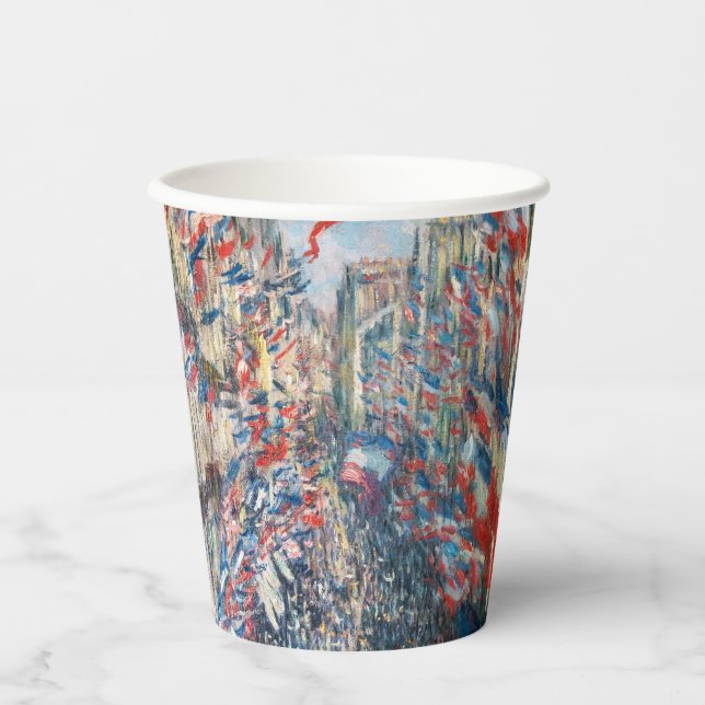 Claude Monet - La Rue Montorgueil - Paris Cloth Paper Cups (Front)