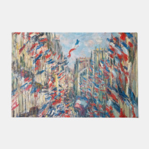 Claude Monet - La Rue Montorgueil - Paris Doormat