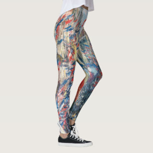 Claude Monet - La Rue Montorgueil - Paris Leggings