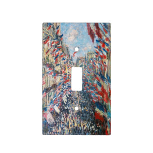 Claude Monet - La Rue Montorgueil - Paris Light Switch Cover