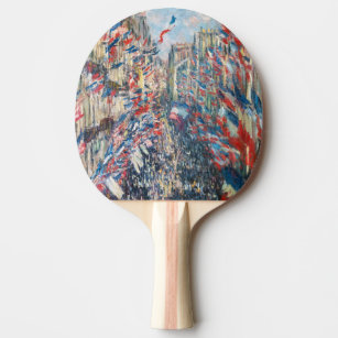 Claude Monet - La Rue Montorgueil - Paris Ping Pong Paddle