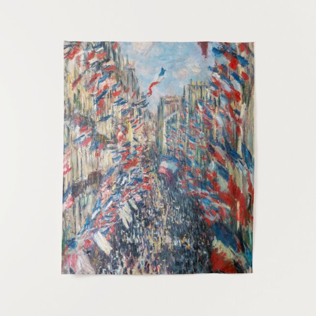 Claude Monet - La Rue Montorgueil - Paris Tapestry (Front)