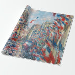 Claude Monet - La Rue Montorgueil - Paris Wrapping Paper<br><div class="desc">La Rue Montorgueil à Paris fete du 30 juin 1878. By Claude Monet in 1878.</div>