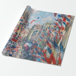 Claude Monet - La Rue Montorgueil - Paris Wrapping Paper