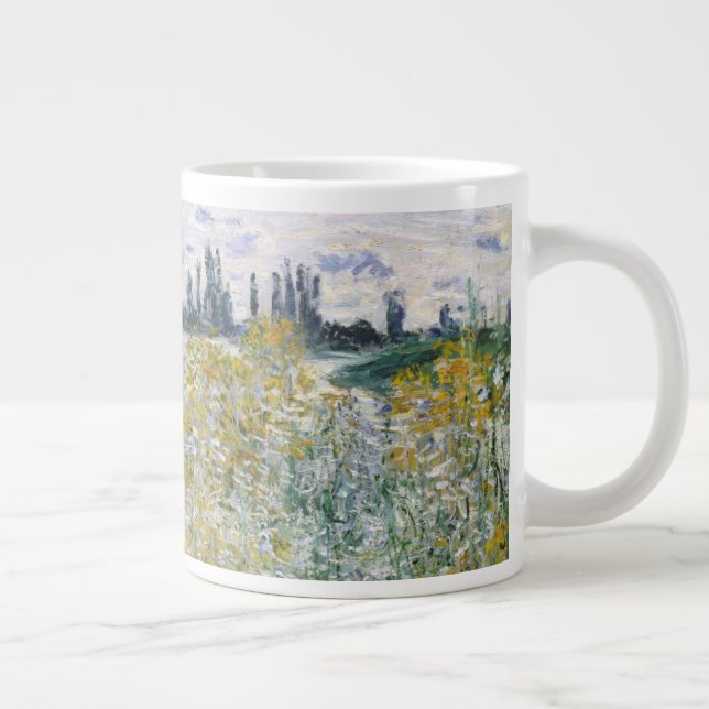 Claude Monet | �le aux Fleurs near V�theuil Large Coffee Mug (Right)