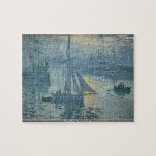 Claude Monet - lever de soleil au puzzle de bord