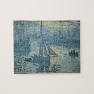 Claude Monet - lever de soleil au puzzle de bord