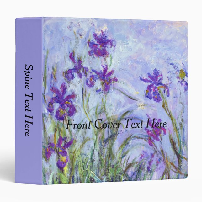 Claude Monet - Lilac Irises / Iris Mauves Binder (Front/Spine)