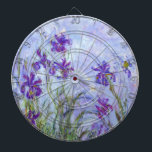 Claude Monet - Lilac Irises / Iris Mauves Dartboard<br><div class="desc">Lilac Irises / Iris Mauves - Claude Monet, 1914-1917</div>