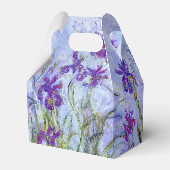 Claude Monet - Lilac Irises / Iris Mauves Favor Box (Front Side)