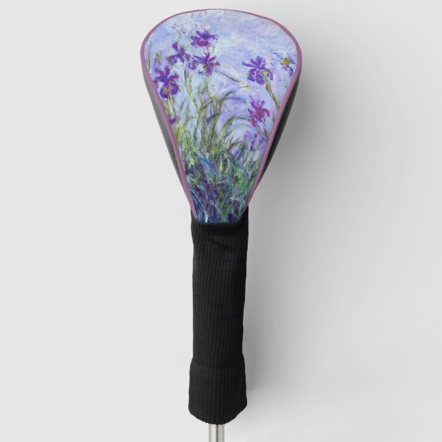 Claude Monet - Lilac Irises / Iris Mauves Golf Head Cover (Front)