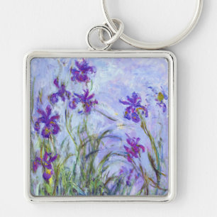 Claude Monet - Lilac Irises / Iris Mauves Keychain