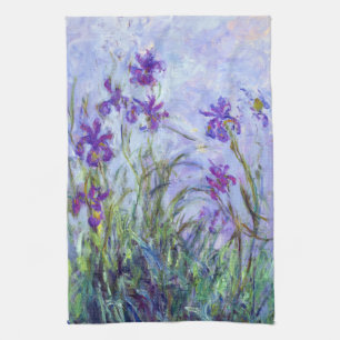 Claude Monet - Lilac Irises / Iris Mauves Kitchen Towel