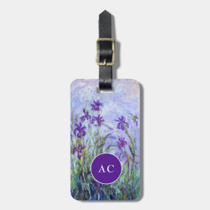 Claude Monet - Lilac Irises / Iris Mauves Luggage Tag