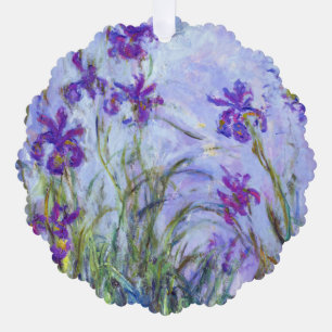 Claude Monet - Lilac Irises / Iris Mauves Ornament Card