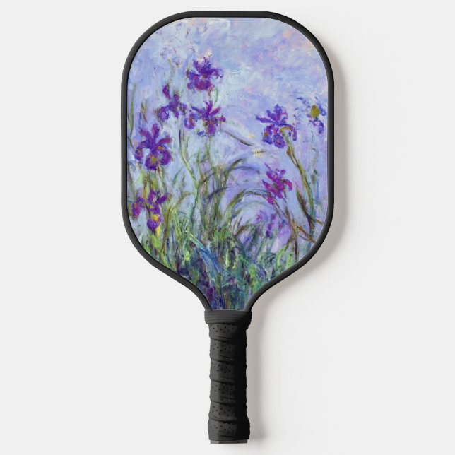 Claude Monet - Lilac Irises / Iris Mauves Pickleball Paddle (Front)