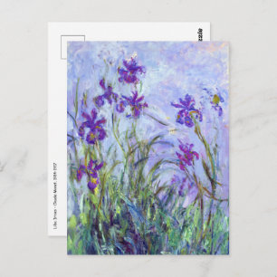 Claude Monet - Lilac Irises / Iris Mauves Postcard